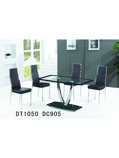 tempered clear glass table