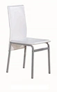 WHOLESALE WHITE FAUX LEATHER DINING CHAIR WITH STABLE METAL LEGS