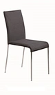 WHOLESALE BLACK FAUX LEATHER DINING CHAIR WITH STABLE METAL LEGS