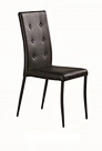 WHOLESALE BLACK FAUX LEATHER DINING CHAIR WITH STABLE METAL LEGS