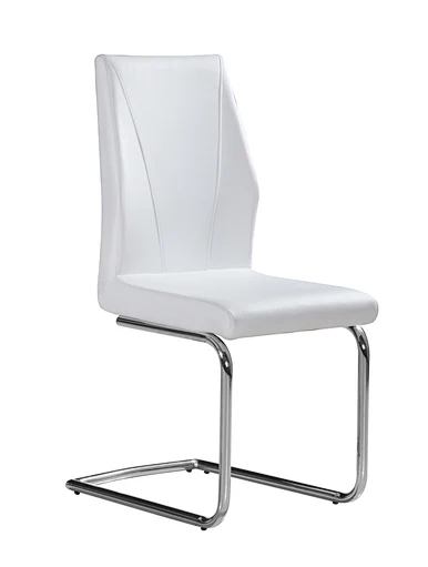 black white leather dining chair
