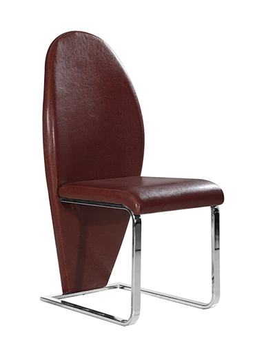 black white leather dining chair