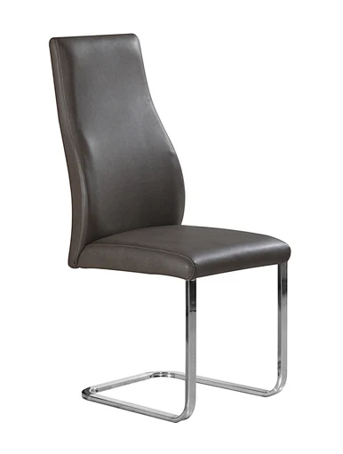 leather metal dining chair