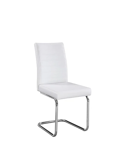 metal and leather dining chair