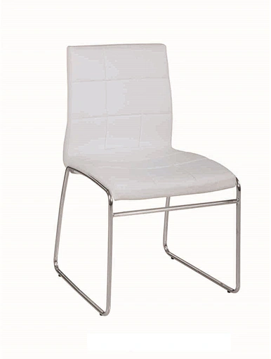 leather metal dining chair