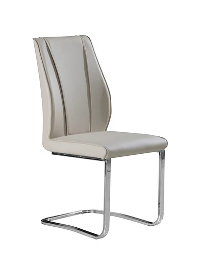 metal and leather dining chair
