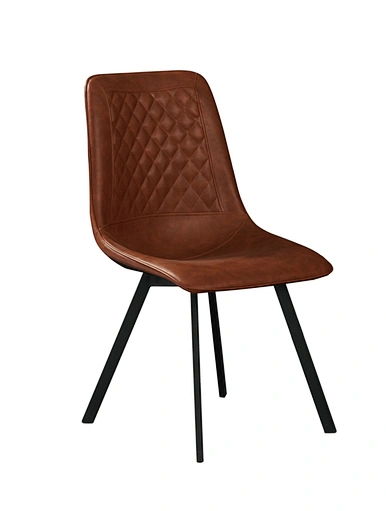 brown leather dining chair