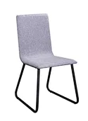 GREY FABRIC CHAIR WITH STABLE METAL LEGS