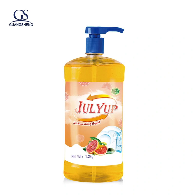 Detergente líquido para lavavajillas de baja irritación de la piel OEM utilizado para lavar a mano vasos platos cubiertos utensilios de cocina