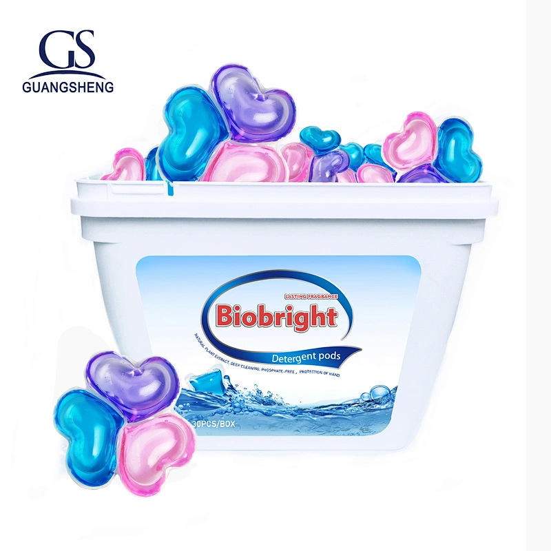 Laundry detergent gel ball capsules pod for washing clothes in bulk package