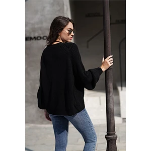 Women fashion clothes pure color cardigan sweater casual knitwear apparel in stock