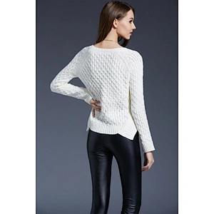Round neck pullover knitwear slim casual clothes irregular fashion sweaters