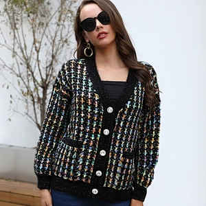 women sweater cardigan thick winter clothes ladies casual lady fancy knitwear sweater