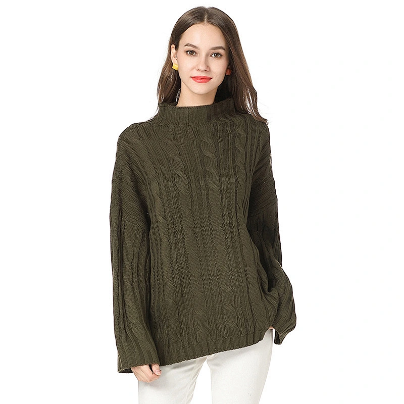 Women pullover knitwear fashion winter apparel clothing ladies casual sweater