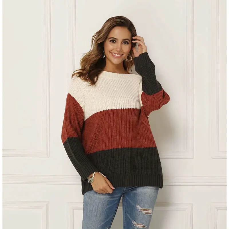 Women winter fashion clothing leisure knitwear loose casual sweater