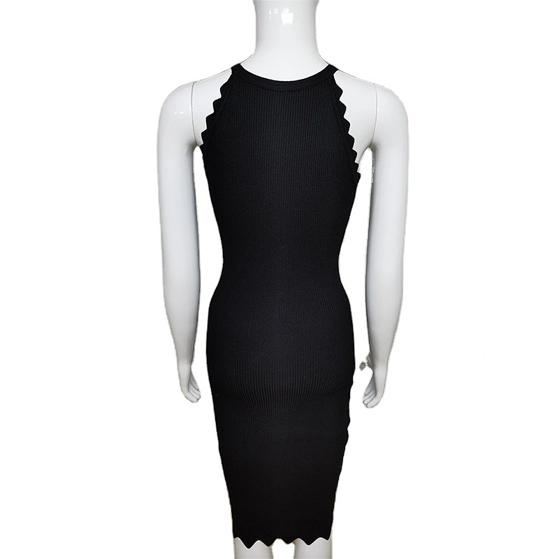 Sleeveless Girl Summer Fashion Sexy Knitted Casual Party Dress