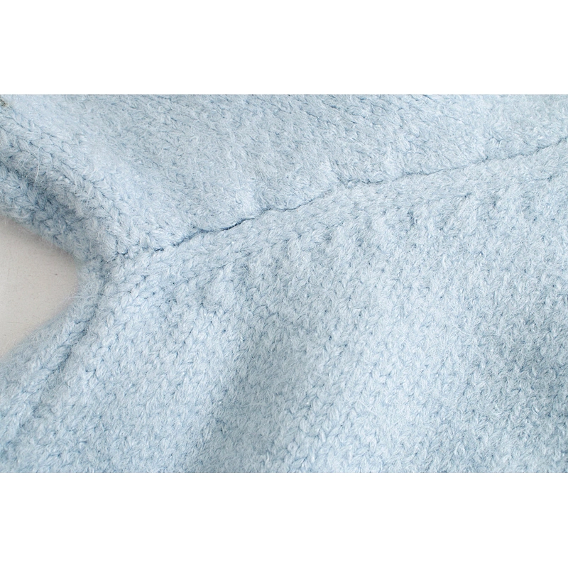 Floral Embroidered Knitted Women Cardigan Sweater V Neck Female Girl Cadigant Tops