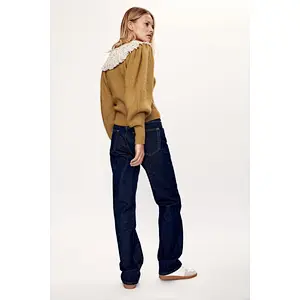 Patchwork Ruffled knit crop sexy woman sweater women casual fashion new turtle neck knitted sweater