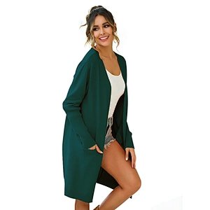 Wholesale Female Winter Apparel Plain Solid Long Sleeve Sweater Casual Loose Large Coat With pockets Sweaters Cardigan