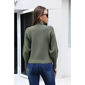 Women winter custom crop oversized turtle neck sweater women knitted tops plus size sweaters
