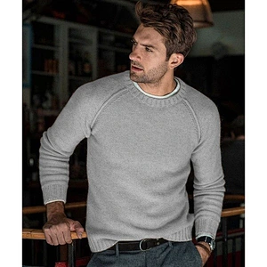 Wholesale Top Brand Concise Style Apparel Causal Mens Oversized Luxury Warm Crewneck Knitted Pullover Sweater Plain