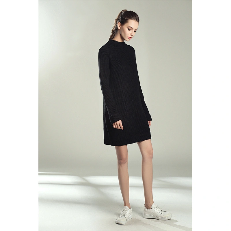 New knitted casual dress reglan sleeve women mid-length fashion sweaters