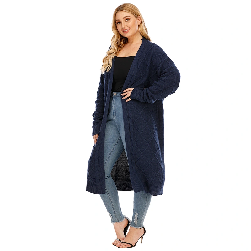 New arrival long sleeve knitted  Cardigan sweaters plus size women sweater