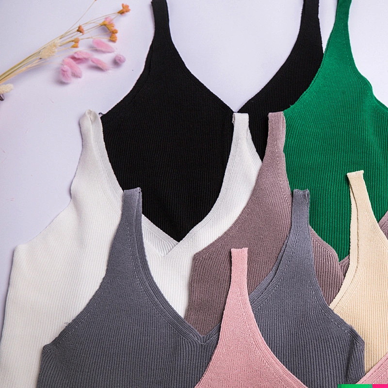 Fashion hot sale summer sweater vest knitting vest sexy top girl casual blouses