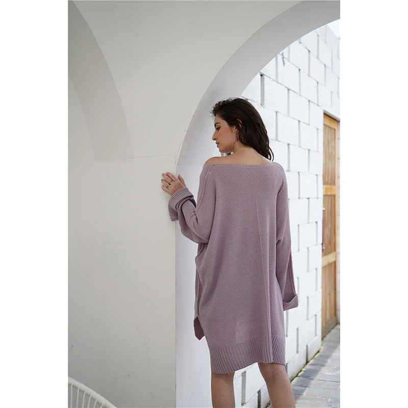 Women fashion clothes pure color oversize knitwear women autumn casual sweaters