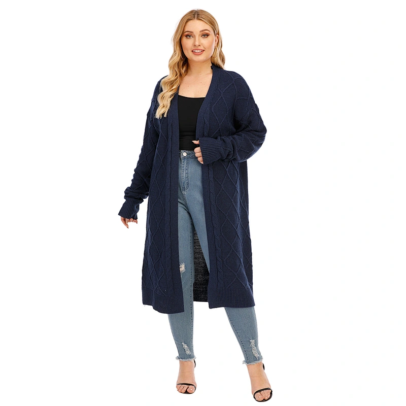 New arrival long sleeve knitted  Cardigan sweaters plus size women sweater