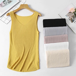 Amazon top seller plus size shirts leisure vest summer fashion knitted women blouse