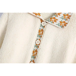 cardigan spring cute sweaters for women Patchwork Cropped printed workout sweaters