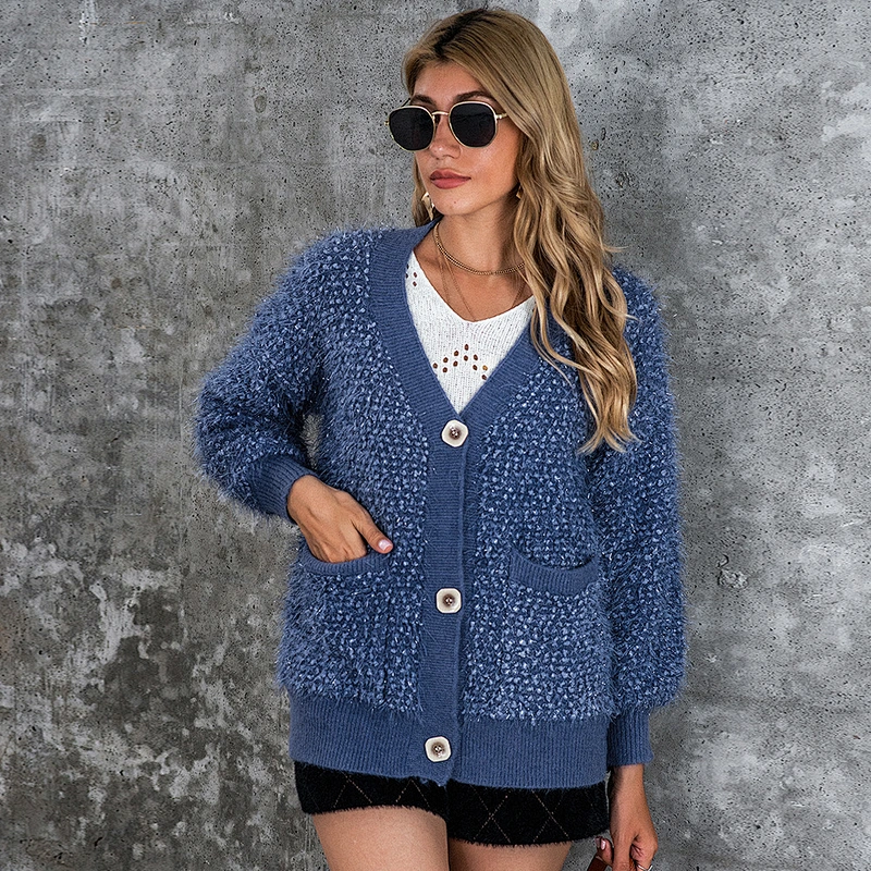 winter lazy style knitwear cardigan women loose plus size casual sweaters