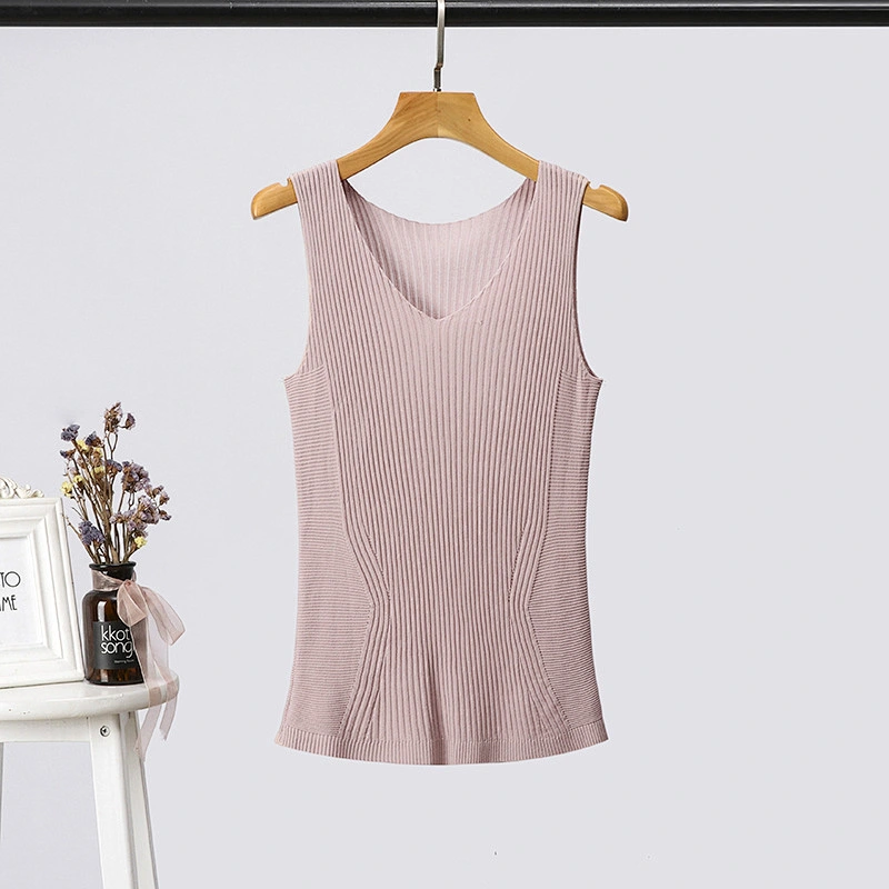 Amazon top seller plus size shirts leisure vest summer fashion knitted women blouse