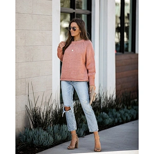 Round neck clothes new fashionable women plus size casual bottoming knitted long sleeve top oversized sweater 2021 sale