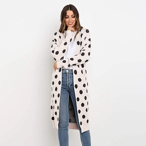 Polka Dot long cardigan fashion clothes women sweater