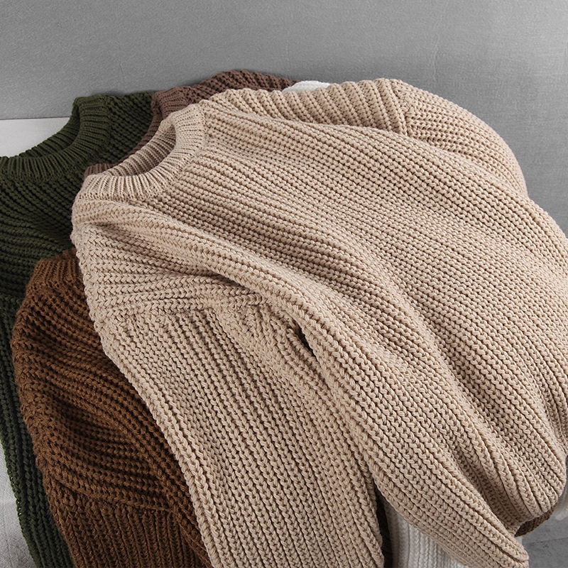 Loose Autumn Women Knitted Sweater Oversized Warm Pullovers Female Fashion Tops