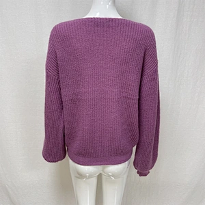 Sexy Women's V-neck Fall/Winter Loose Large Size Knitted Sweater