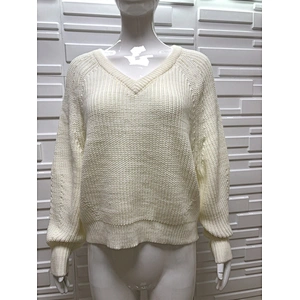 V Neck Fashion Clothes Women Pullover Sweater Casual Knitwear