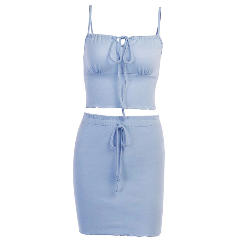 Women Clothing Two-Piece Vest and Skirt Ladies Bodycon Dress