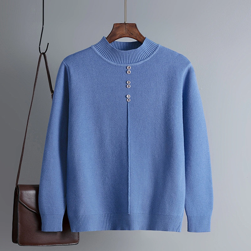 turtleneck pullover girl knitted sweater tops fashionable free size women black basic sweaters