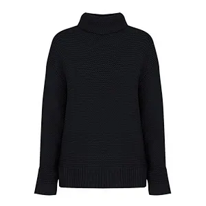 Autumn clothing women pure color turtleneck sweater casual knitted sweater in stock