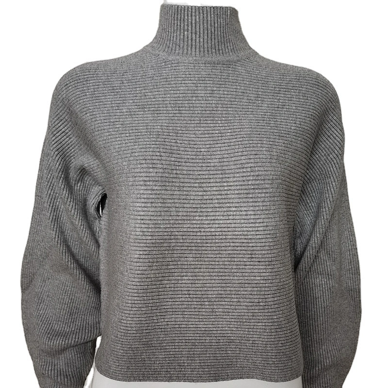 Women's Casual Loose Knitted Sweater Tops  Autumn Women Clothing Turtle Neck Top