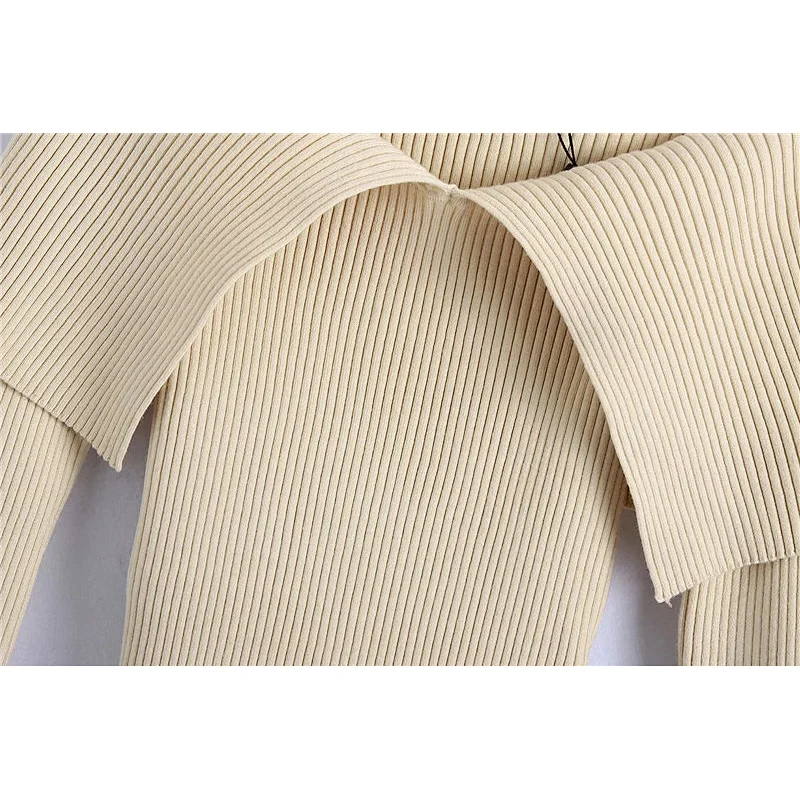 Fashion Fall Fitted Women Knitted Sweaters Female V Neck Pullovers Tops