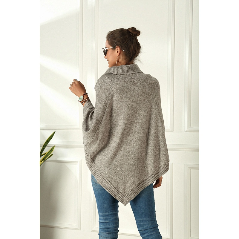 Large size cape shawl cloak irregular loose sweater coat women knitwear
