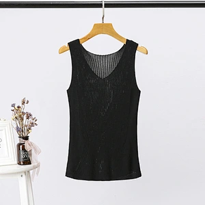 Amazon top seller plus size shirts leisure vest summer fashion knitted women blouse