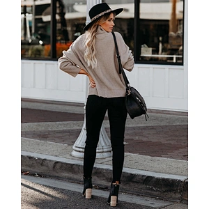 Turtleneck loose knitwear explosive style fashion women sweater clothes