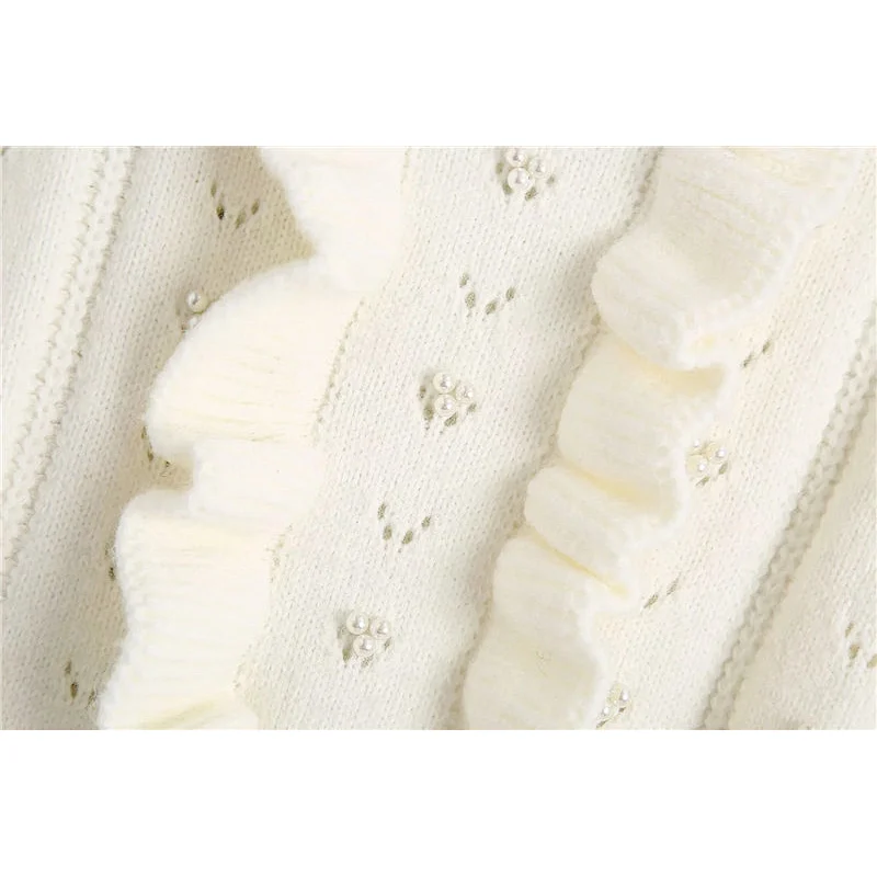 Winter Long Sleeve Knit Sweater Pullover Casual Knitwear Girl Crop Tops Blouse