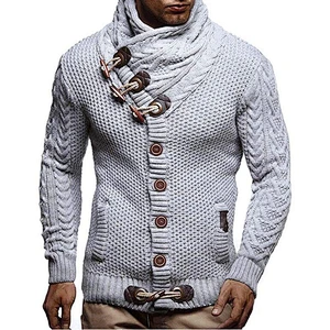 Mens Clothing Fashion Knitted Wear Button Cardigan