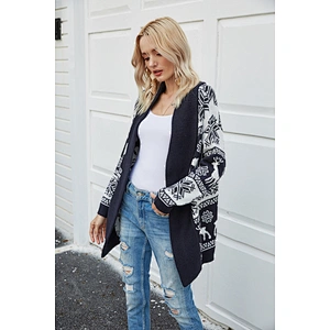 Autumn jacket women Christmas clothes deer pattern knitted cardigan sweaters